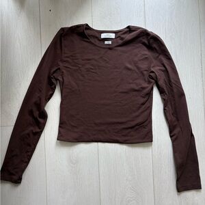 Babaton Long Sleeve Midi Shirt size M